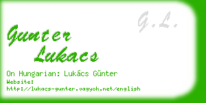 gunter lukacs business card